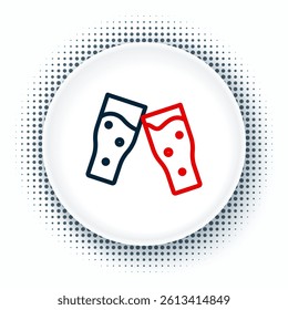 Line Glass of beer icon isolated on white background. Colorful outline concept. Vector