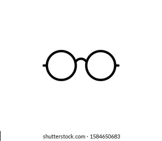 Line Glasses icon isolated on white background. Outline symbol for website design, mobile application, ui. Glasses pictogram. Vector illustration, editorial stroke. Eps10