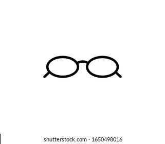 Line Glasses icon isolated on white background. Outline symbol for website design, mobile application, ui. Glasses pictogram. Vector illustration, editorial stroke. Eps10
