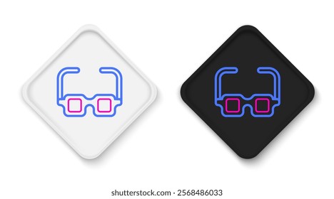 Line Glasses icon isolated on white background. Eyeglass frame symbol. Colorful outline concept. Vector