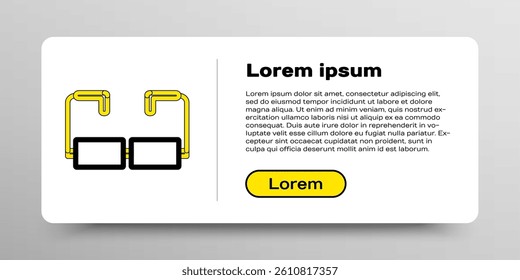 Line Glasses icon isolated on white background. Eyeglass frame symbol. Colorful outline concept. Vector