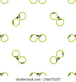 Line Glasses icon isolated seamless pattern on white background. Eyeglass frame symbol.  Vector Illustration