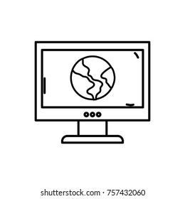 line global earth planet inside computer technology