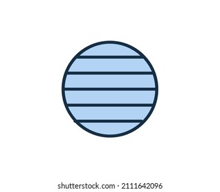Icono de globo de línea aislado en fondo blanco. Símbolo de esquema para diseño de sitio web, aplicación móvil, ui. Pictograma electrónico. Ilustración vectorial, с editorial k. 