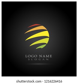 Line Globe & Sphere Logo. Symbol & Icon Vector Template.