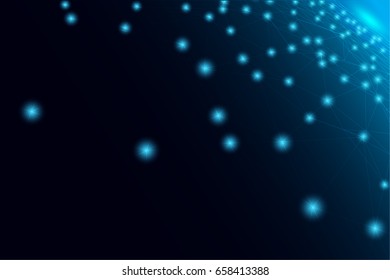 line glow network background