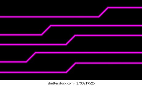line glow purple on black for background, modern art line glowing violet for technology concept, neon effect shine with purple glow line, light pink bright shine in line shape, light beam glowing
