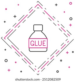 Line Glue icon isolated on white background. Colorful outline concept. Vector