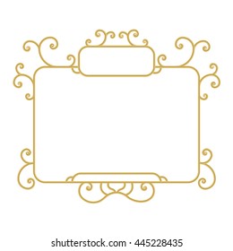 Line gold frame