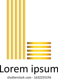 Line Gold Logo Vector Design