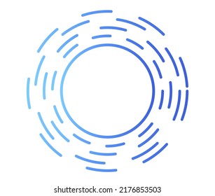 line in gradient blue circle pattern vector illustration.