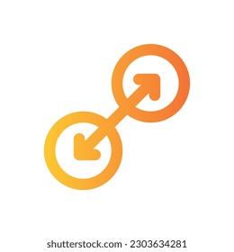 Line Gradient Icon Logo-Symbol Vektor Isolate, Netzwerk-und Technologie-Symbol - Set.Geeignet für Web-Design,Logo,App