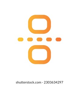 Line Gradient Icon Logo-Symbol Vektor Isolate, Netzwerk-und Technologie-Symbol - Set.Geeignet für Web-Design,Logo,App