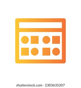 Line Gradient Icon Logo Ilustration Vektor Isolate, Networking and Technology Icon - Set.Suitable for web Design,Logo,App
