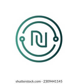 Line Gradient Icon Logo-Symbol Vektor Isolate, Währung Symbol - Set.Geeignet für Web-Design,Logo,App