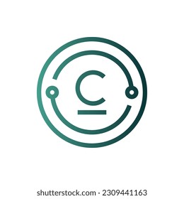 Line Gradient Icon Logo-Symbol Vektor Isolate, Währung Symbol - Set.Geeignet für Web-Design,Logo,App