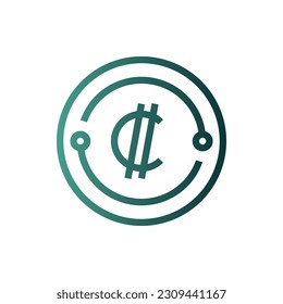 Line Gradient Icon Logo Ilustration Vektor Isolate,currency Icon - Set.Suitable for web Design,Logo,App