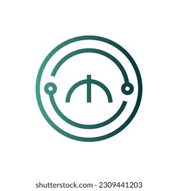 Line Gradient Icon Logo-Symbol Vektor Isolate, Währung Symbol - Set.Geeignet für Web-Design,Logo,App