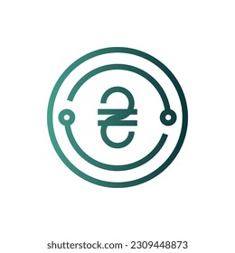 Line Gradient Icon Logo-Symbol Vektor Isolate, Währung Symbol - Set.Geeignet für Web-Design,Logo,App