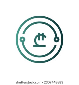 Line Gradient Icon Logo-Symbol Vektor Isolate, Währung Symbol - Set.Geeignet für Web-Design,Logo,App