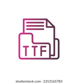 Line Gradient Icon Logo-Symbol Vektor Isolate,Format Text Symbol - Set.Geeignet für Web Design,Logo,App