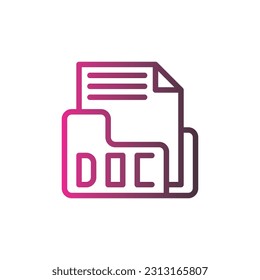 Line Gradient Icon Logo-Symbol Vektor Isolate,Format Text Symbol - Set.Geeignet für Web Design,Logo,App
