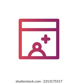 Line Gradient Icon Logo-Symbol Vektor Isolate,User Interface Icon - Set.Geeignet für Web Design,Logo,App