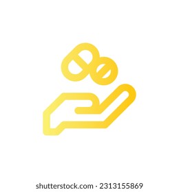 Line Gradient Logo Ilustration Vektor Isolate,hospital and health Icon - Set.Suitable for web Design,Logo,App