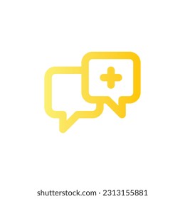 Logo-Illustration für Linie Gradient Vektor Isolate, Krankenhaus- und Gesundheitssymbol - Set.Geeignet für Webdesign,Logo,App