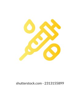 Logo-Illustration für Linie Gradient Vektor Isolate, Krankenhaus- und Gesundheitssymbol - Set.Geeignet für Webdesign,Logo,App