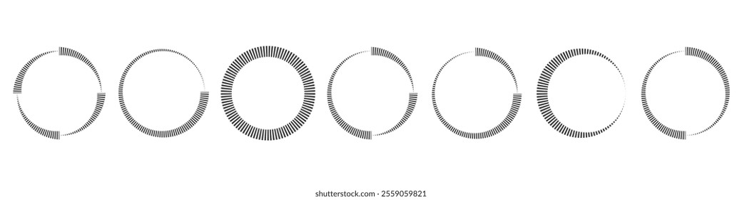 Line gradient vortex loading icon, Progress circular loader, Vector illustration.