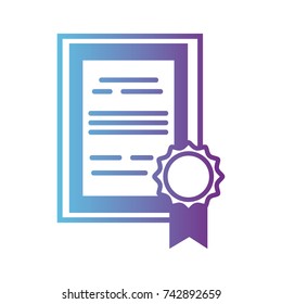 line graduation diploma certificate with wood frame design