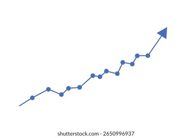 Line Graph with Blue Line in Three Dimension