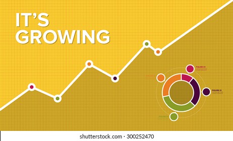 Line Graph for business presentation background