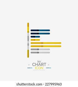 Liniendiagramm, Diagrammsymbol, minimales geometrisches Design