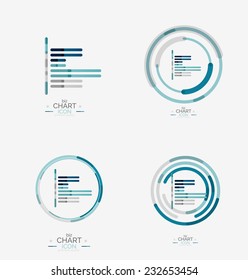 Gráfico de línea, icono de gráfico, diseño geométrico mínimo