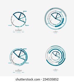 Line graph, chart icon, minimal geometric design