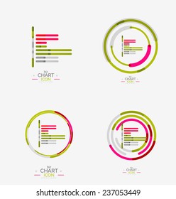 Liniendiagramm, Diagrammsymbol, minimales geometrisches Design