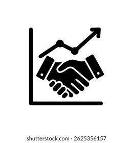 Line Graph Forming Handshake Shape