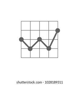 Line graph and grid icon in trendy flat style isolated on white background. Symbol for your web site design, logo, app, UI. Vector illustration, EPS