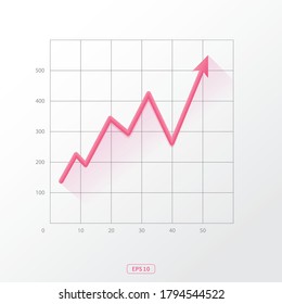 Line graph growth chart templates, Business info-graphics, Arrow symbol, Bar graph growth chart templates.