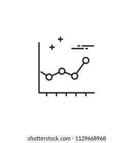 Line graph icon. Chart symbol modern, simple, vector, icon for website design, mobile app, ui. Vector Illustration