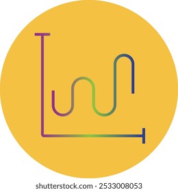 Line Graph icon design for personal commercial use