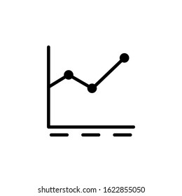 line graph icon design line style. Perfect for application, web, logo and presentation template