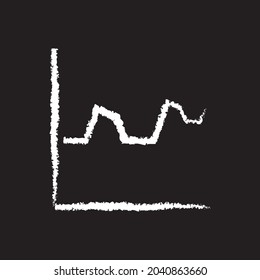 Linie Linie Linie Linie Symbol Design, weiße Kreide. Zeichne ein Bild an die Tafel.