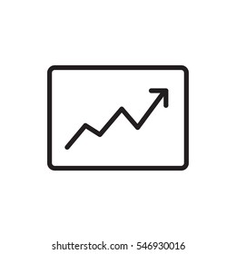 line graph icon illustration isolated vector sign symbol