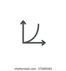 line graph icon. sign design