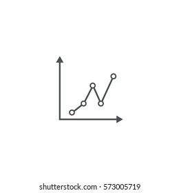 line graph icon. sign design