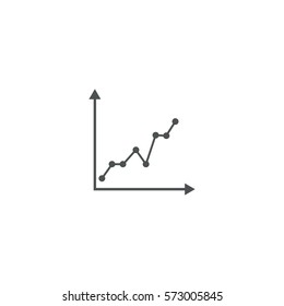 line graph icon. sign design