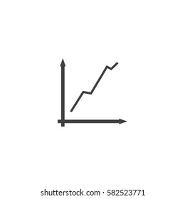 line graph icon. sign design